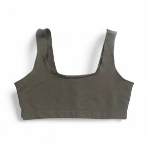 SKIMS Olive Green Scoop Neck Sports Bra